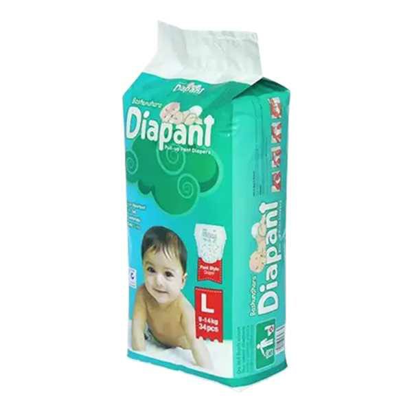 Bashundhara Baby Diaper Pant System L (9-14 kg) 34 Pices
