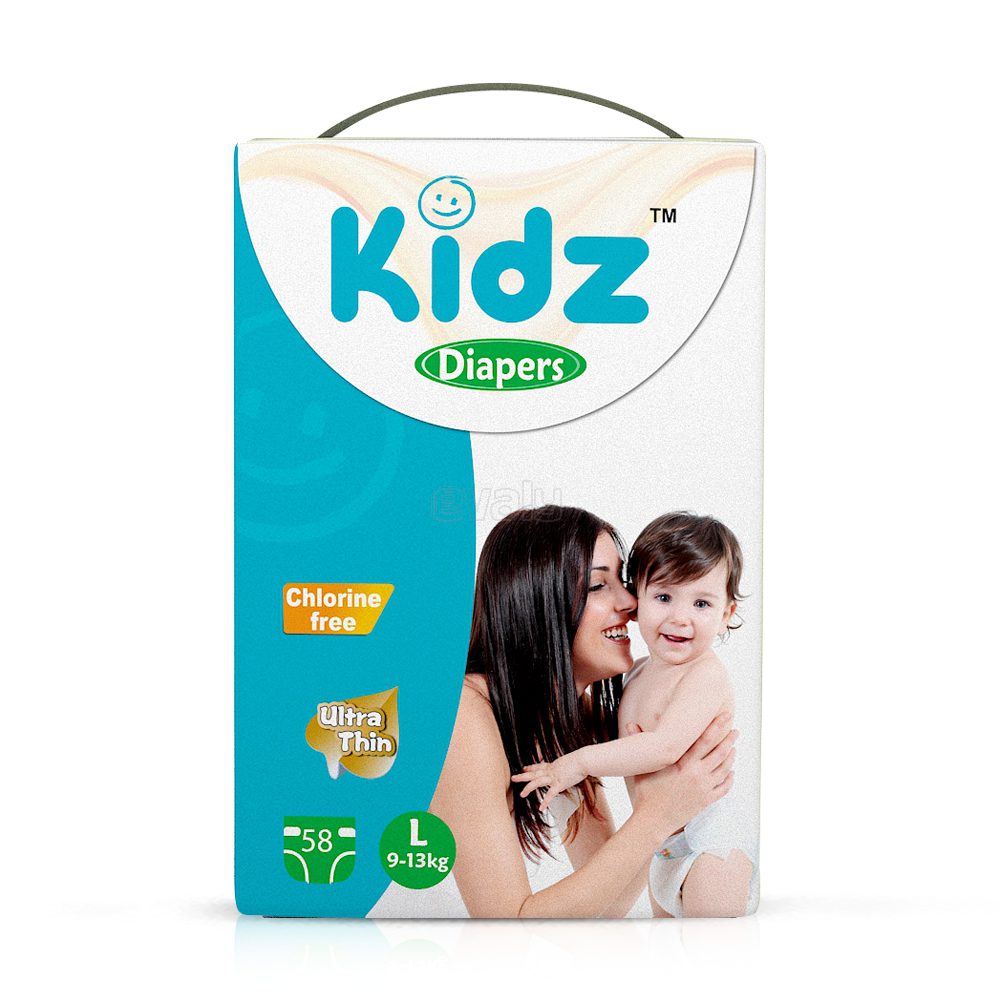 Kidz Baby Diaper Belt System L (9-13 kg) 58 Pices