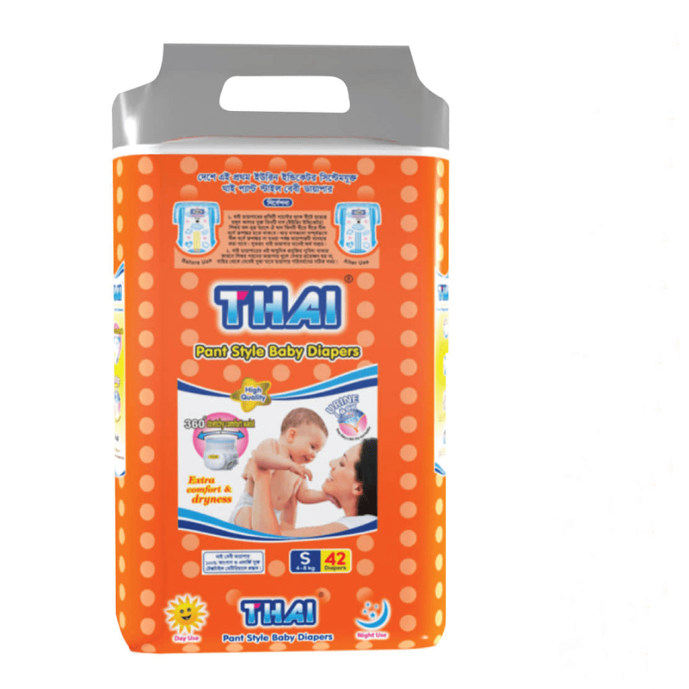 Thai Baby Diapers (Pant Style) S (4-8 kg) 42 Pices