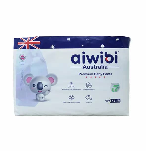 Aiwibi Australian Premium Baby Diaper Pant System 3XL size (20+) Kg 32 Pices
